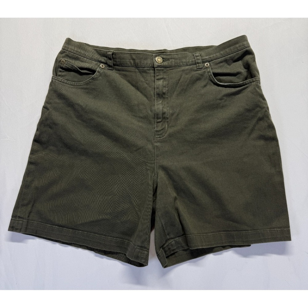 Jones Wear Sport Shorts Womens 14 Olive Green Stretch Highβ Rise Casual Wear